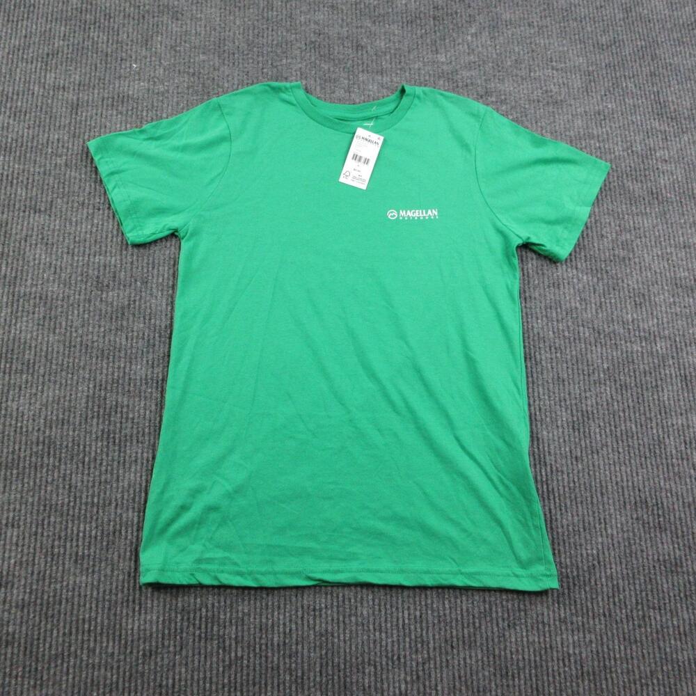 Magellan Outdoors Shirt Boys XL Green Graphic Sasquatch Bike Logo Tee NWT